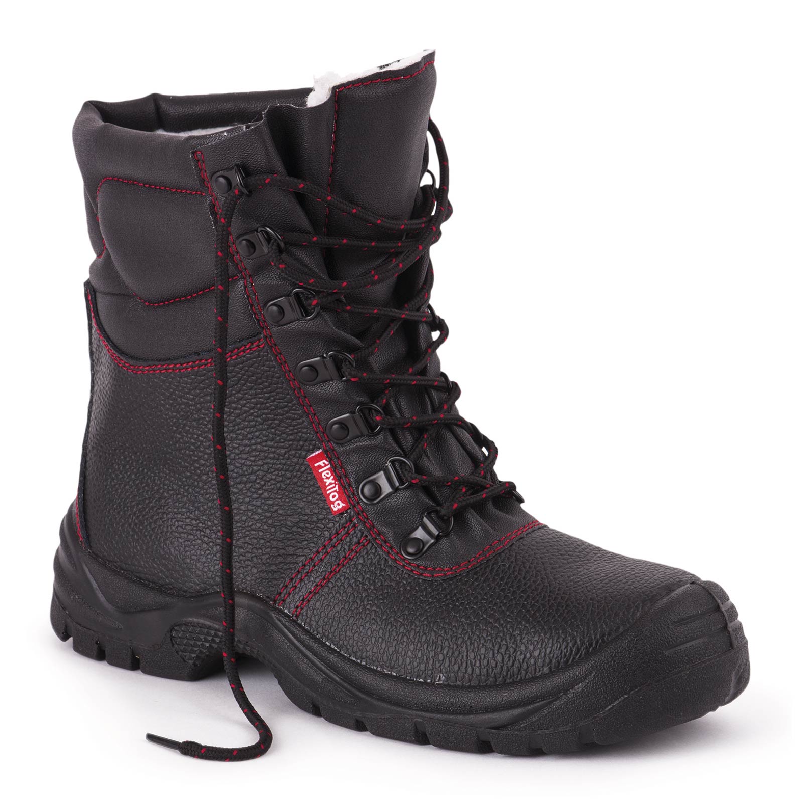 [PS420 3 (36)] POLARSNUG MET BONT GEVOERDE LEREN LAARZEN MET VETERS PS420 (3 (36)) (1)