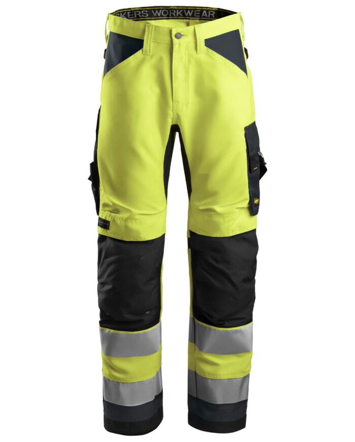 63316658 6331 allroundwork werkbroek cl2 6658 high visibility yellow steel grey 1 2