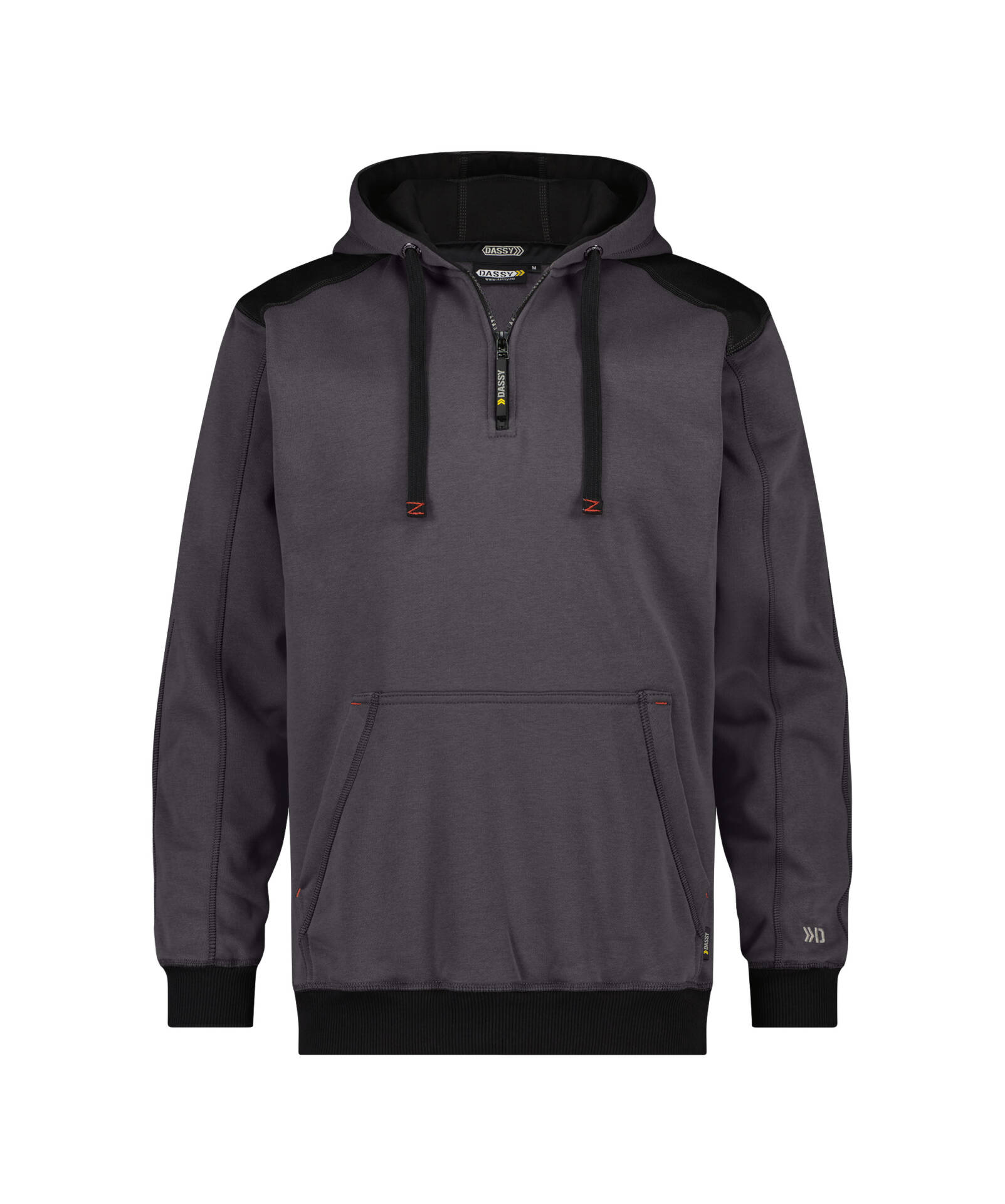 dassy indy hooded sweatshirt anthracite grey black front dassy indy hooded sweatshirt anthracite grey black front