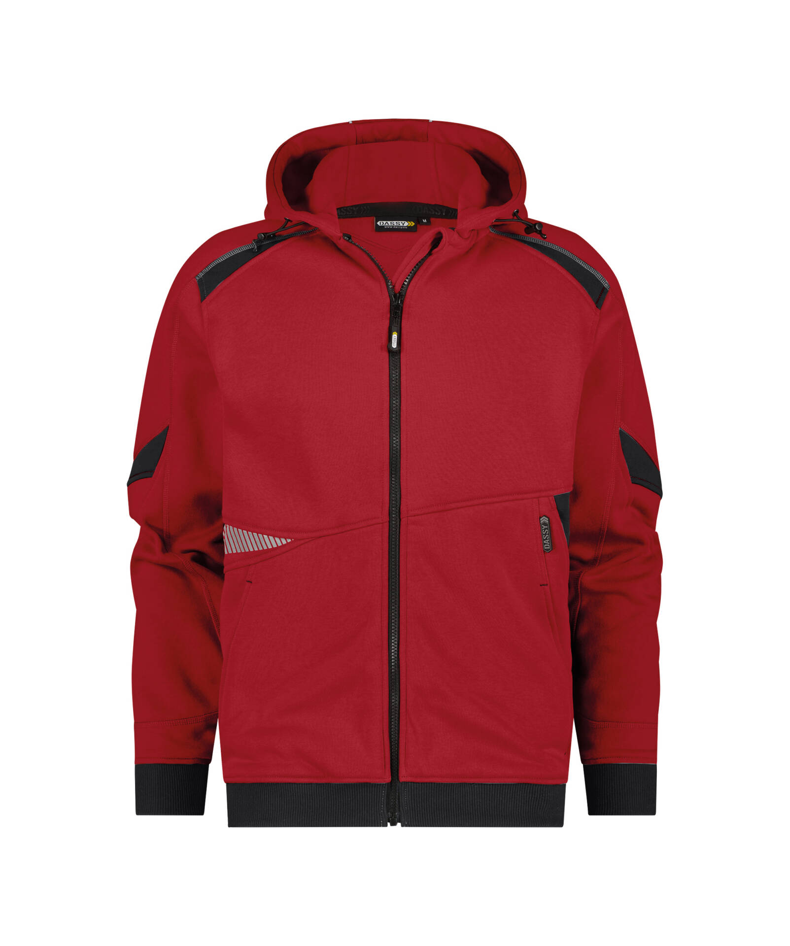 dassy lunax hooded sweatshirt red black front dassy lunax hooded sweatshirt red black front