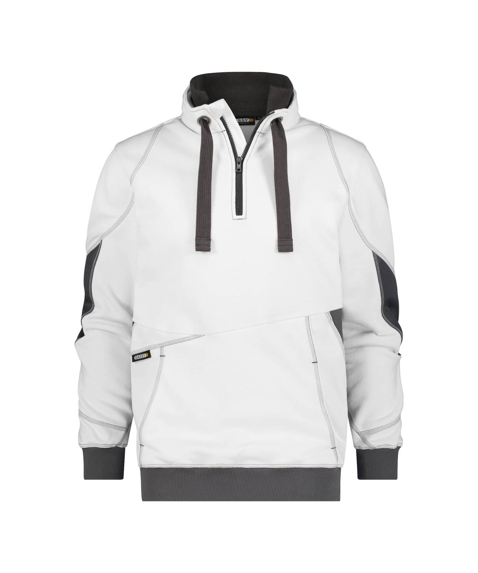 dassy stellar sweatshirt white anthracite grey front dassy stellar sweatshirt white anthracite grey front